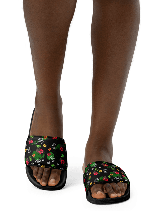Tropical Island Woman's Slides in Black product image (6)