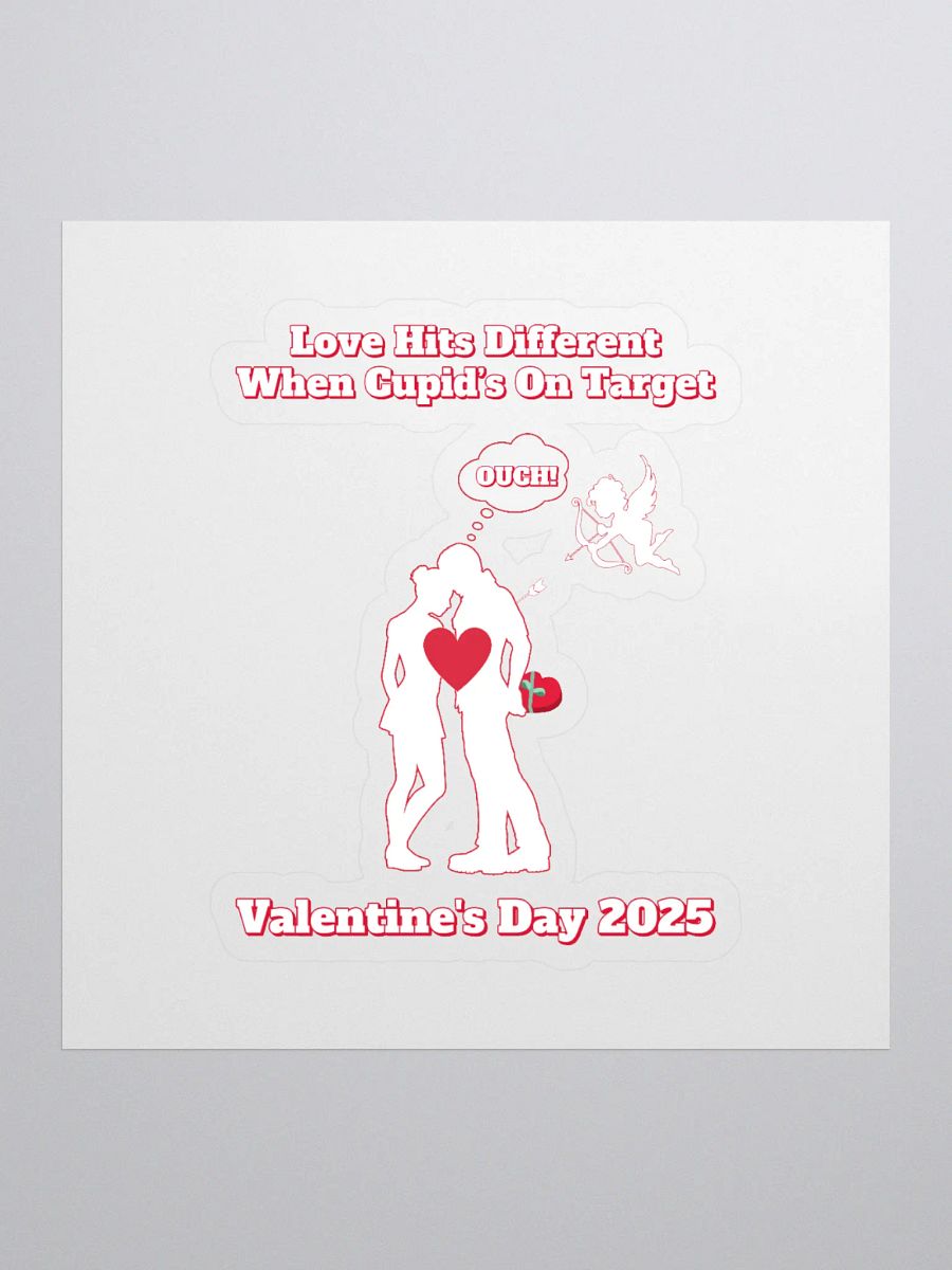 When Cupid's On Target Valentine's Day Sticker product image (1)