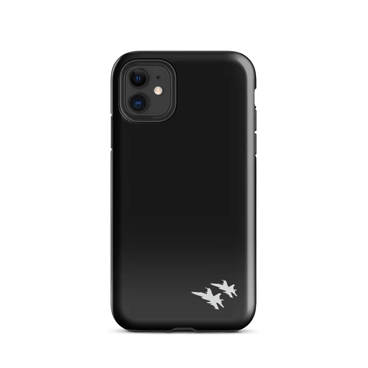 Twin Hornets Logo Black Phone Case, iPhone product image (2)