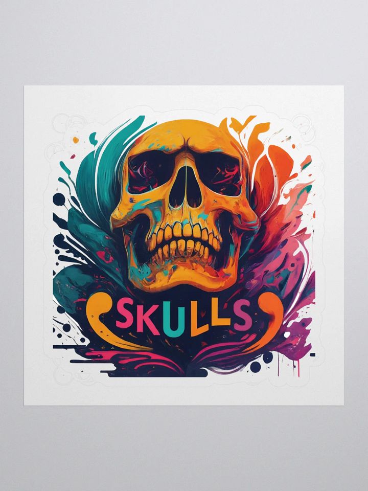 Psychedelic Skulls Kiss-Cut Stickers product image (1)