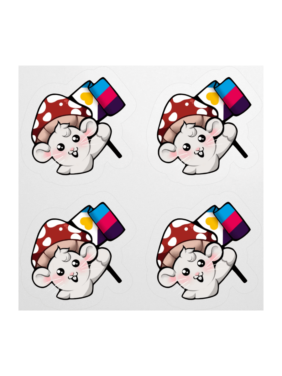 Polyamorous Pride Flag Stickers product image (1)