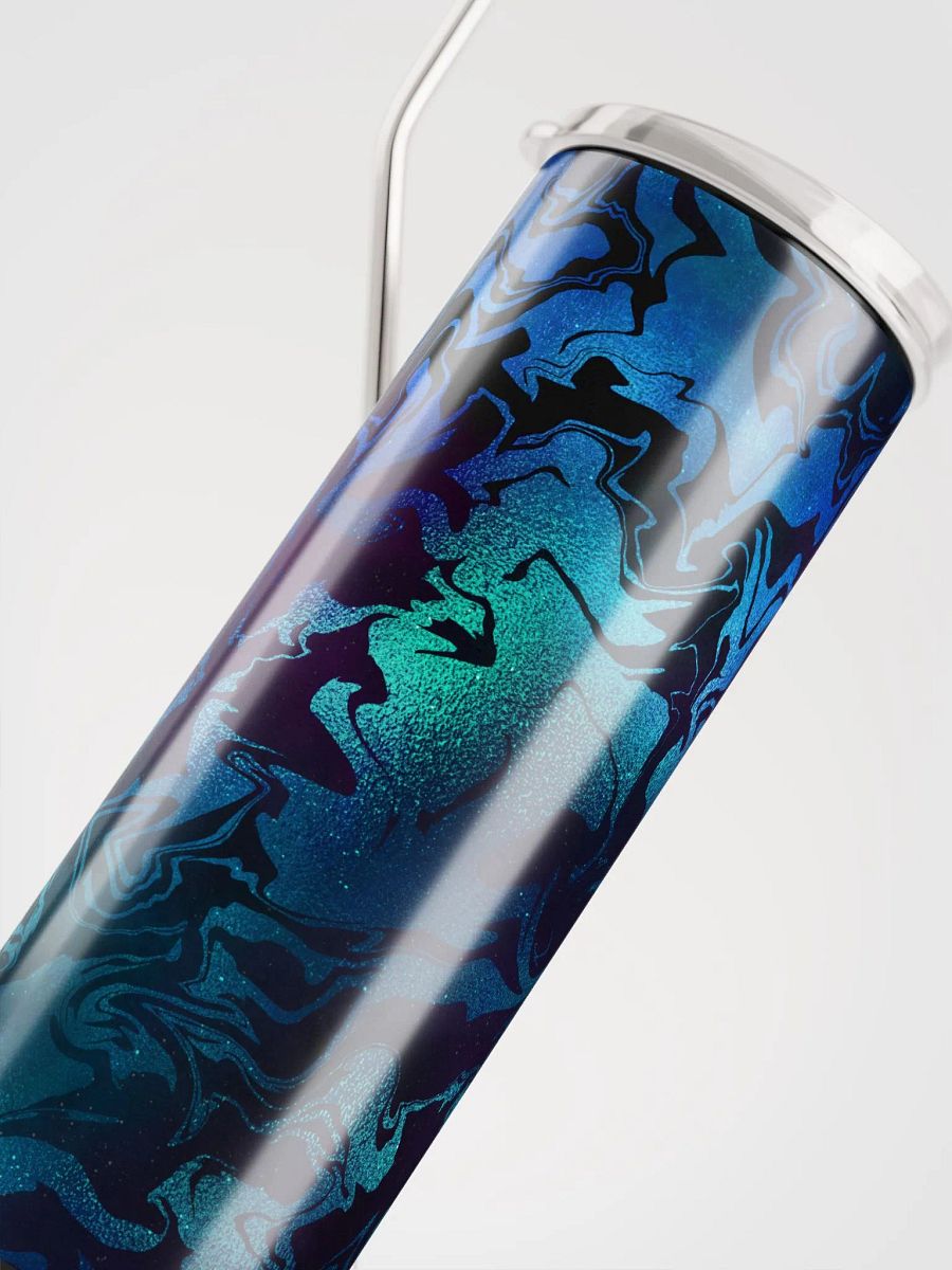 Explore Cosmic Delights with our Blue Galaxy Print Stainless Steel Tumbler | Eco-Friendly 20 oz Tumbler with Reusable Straw product image (5)