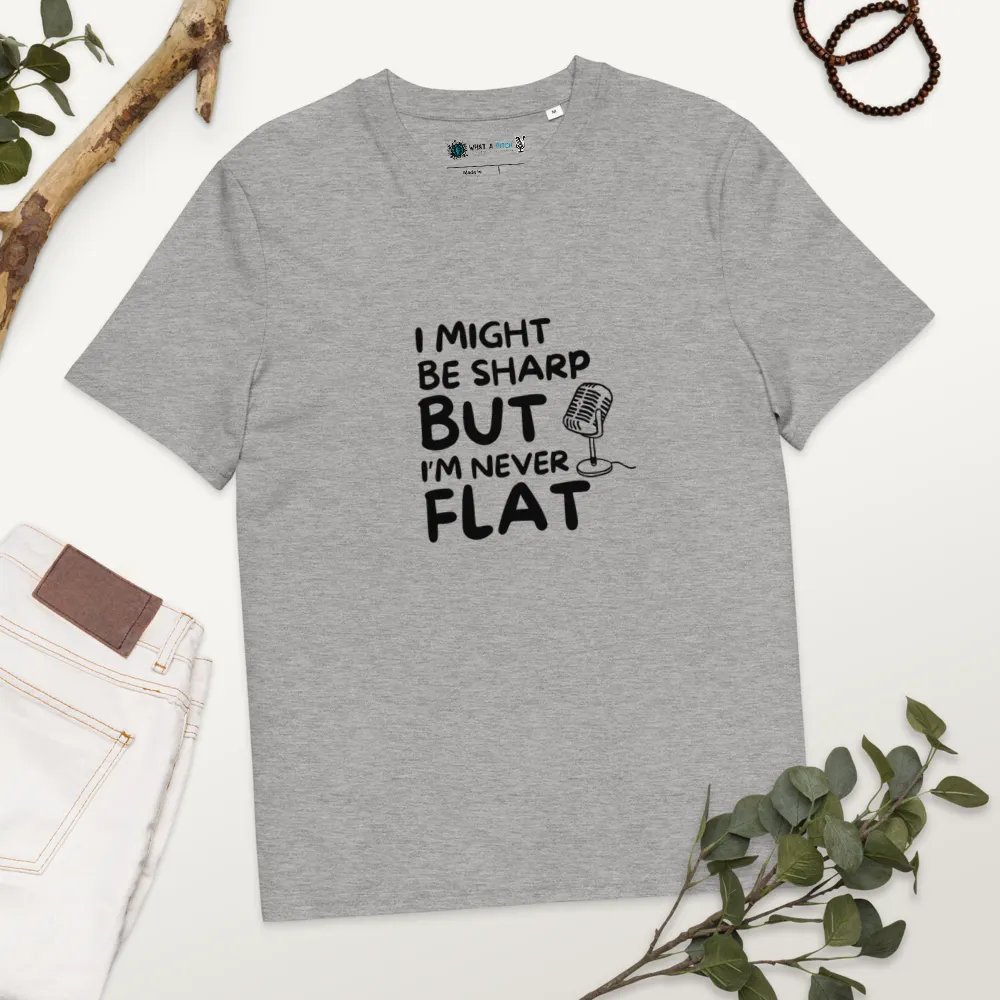 I Might Be Sharp But I'm Never Flat - Funny T-Shirt - Unique Gifts For Singers product image (5)
