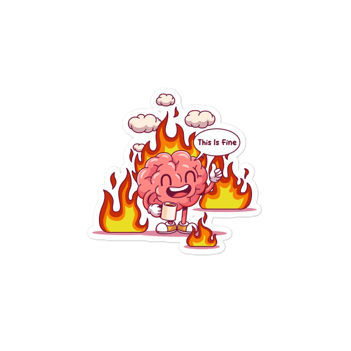 (This is fine.) Sticker product image (2)