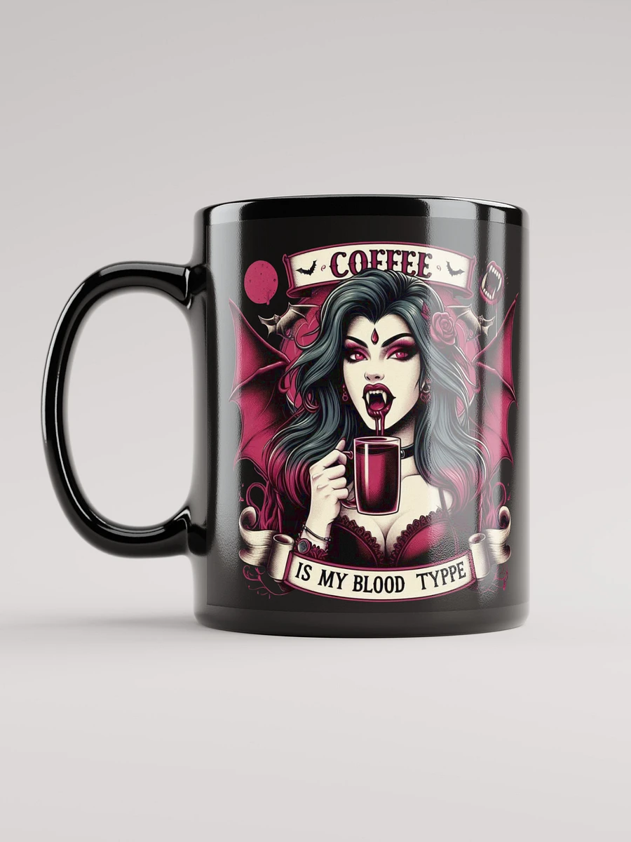 Coffee Is My Blood Type - Black Glossy Mug product image (6)