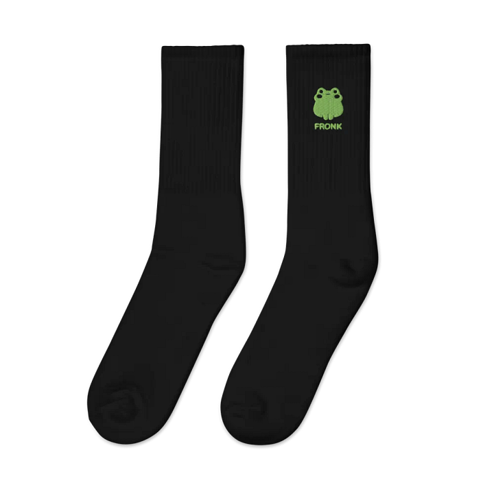 Man I Love Frogs Embroidered Cew Socks product image (2)