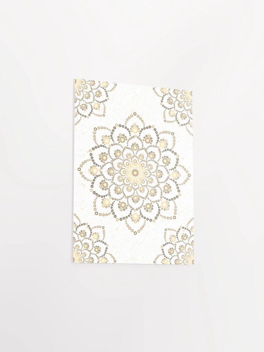 Golden-Brown Dot Mandala Enhanced Matte Paper Poster product image (17)
