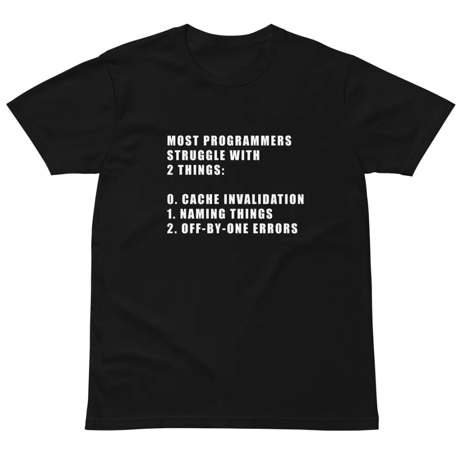 2 Hard Things in Computer Science Funny Programmers Unisex Premium T-Shirt product image (2)