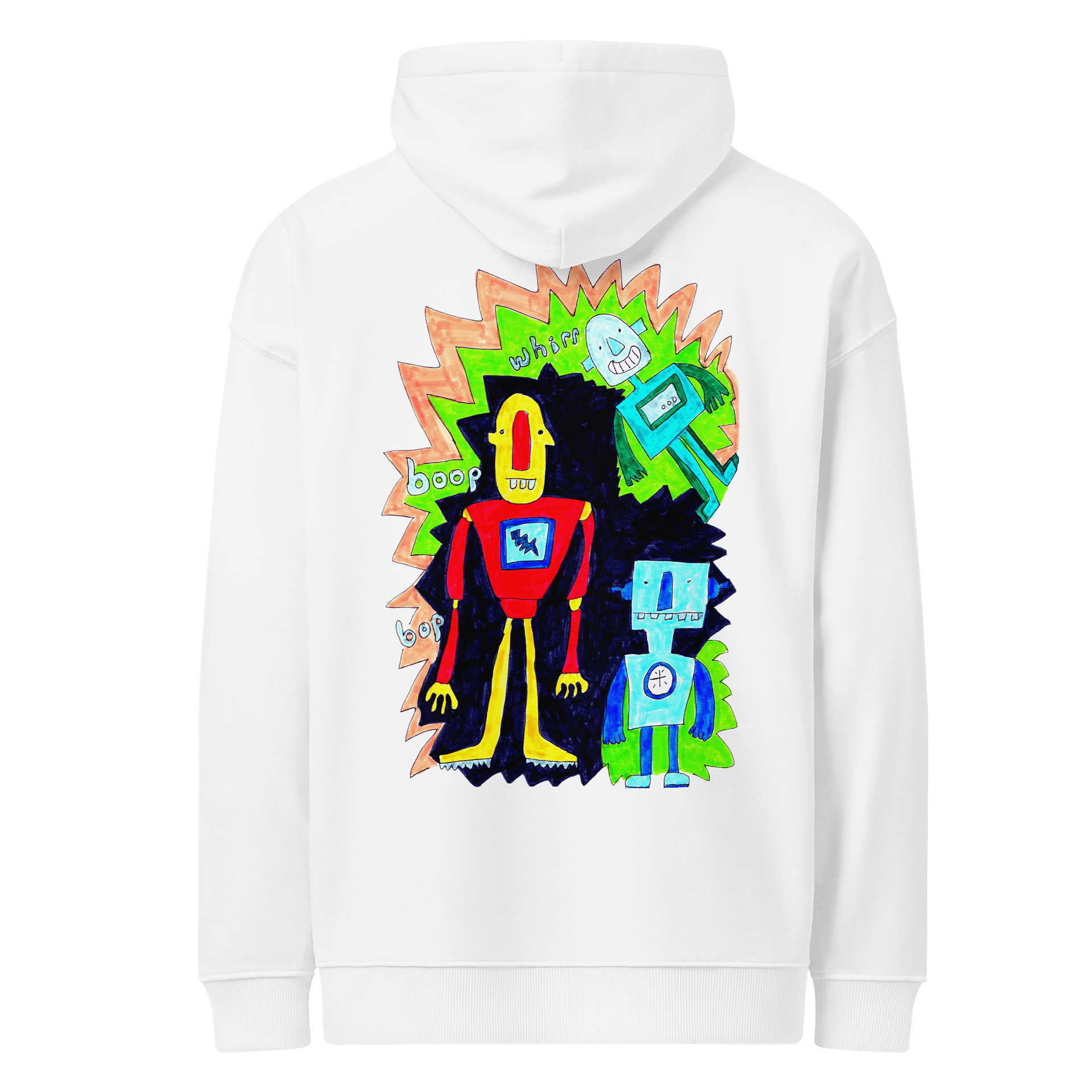 Whimsical Robot Trio Hoodie product image (3)