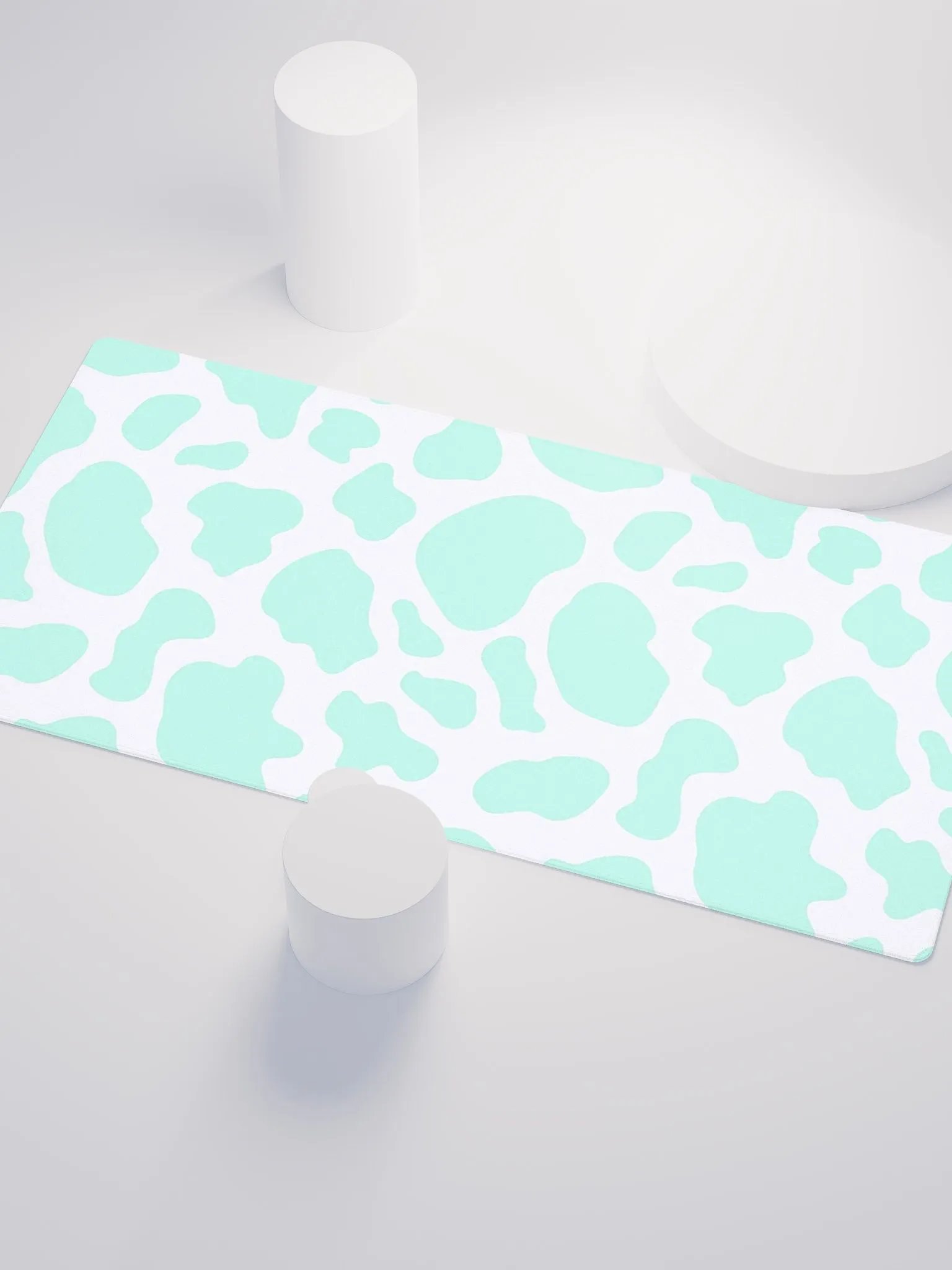 BLUE ON WHITE COW PRINT (DESK MAT) product image (3)
