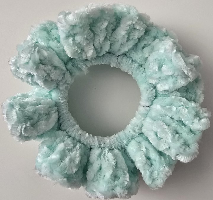 Bleached Aqua Velvet Scrunchies product image (1)