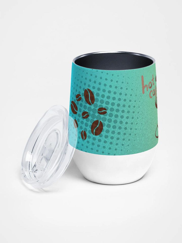 Coffee Lover's Delight Wine TumblerSteaming Coffee Tumbler for moms dads friends colleagues product image (2)
