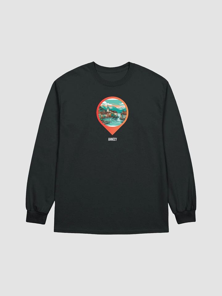 Gildan Ultra Cotton Long Sleeve T-Shirt | AI Design Annecy city product image (2)