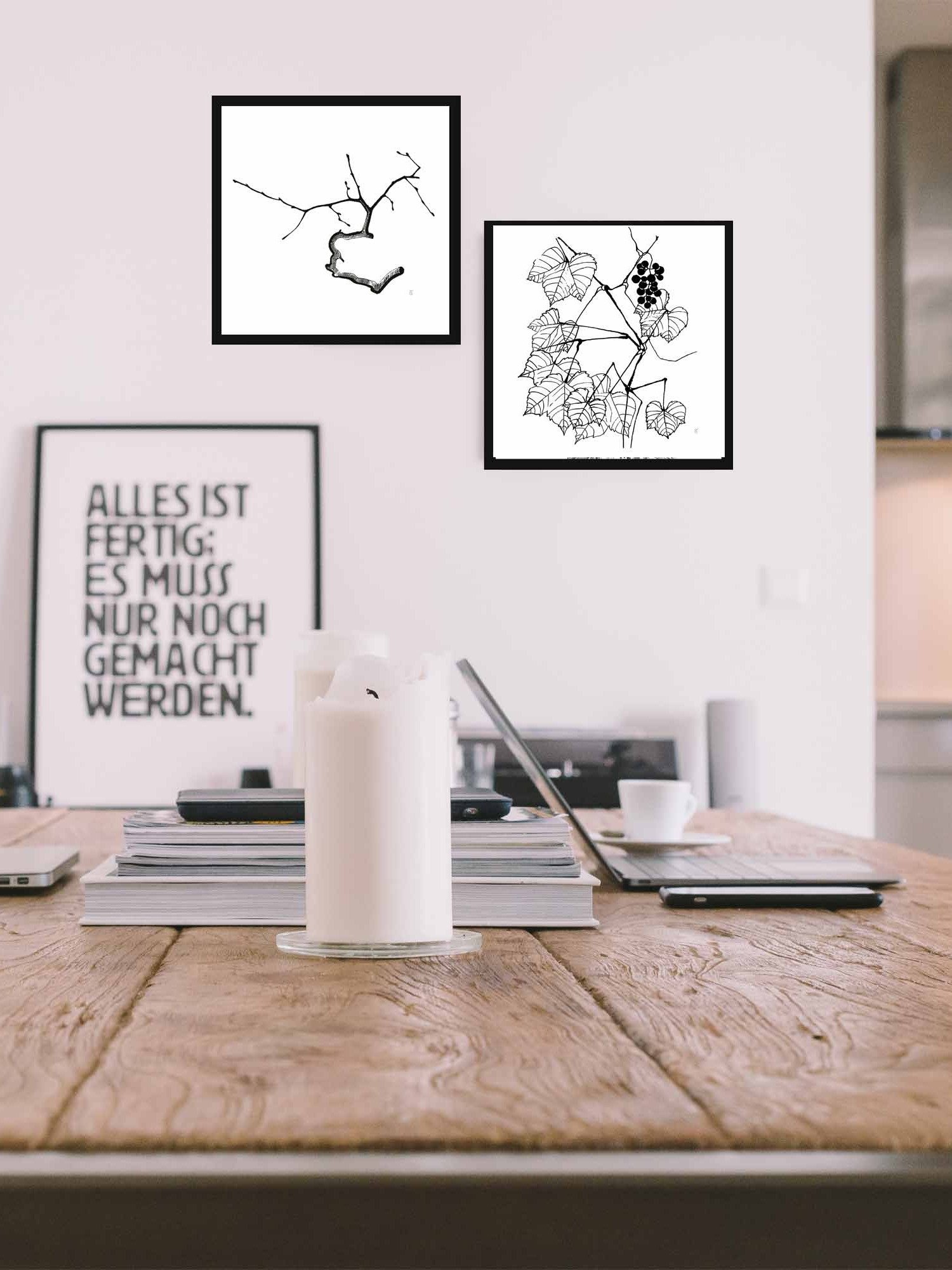 Minimalist Tree Branch Canvas Art - Elegant Twig product image (4)
