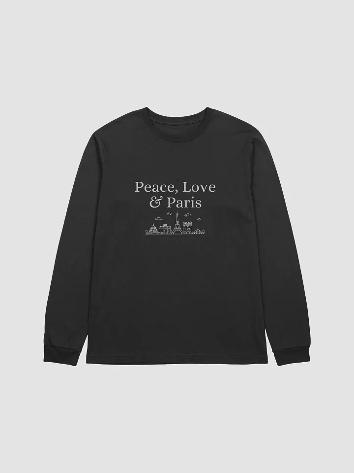 Peace, Love and Paris with Monuments Long Sleeve Tee product image (1)