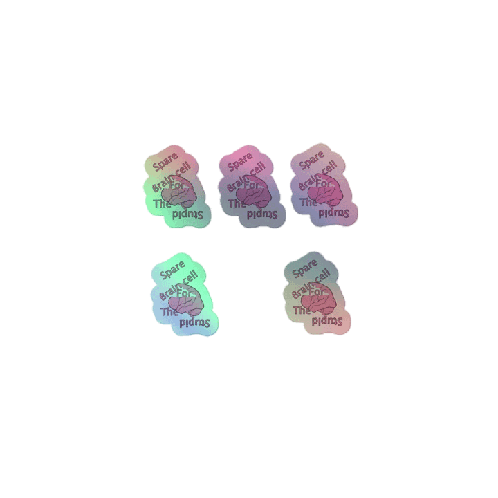 Spare Brain Cell Holographic Sticker Set product image (1)