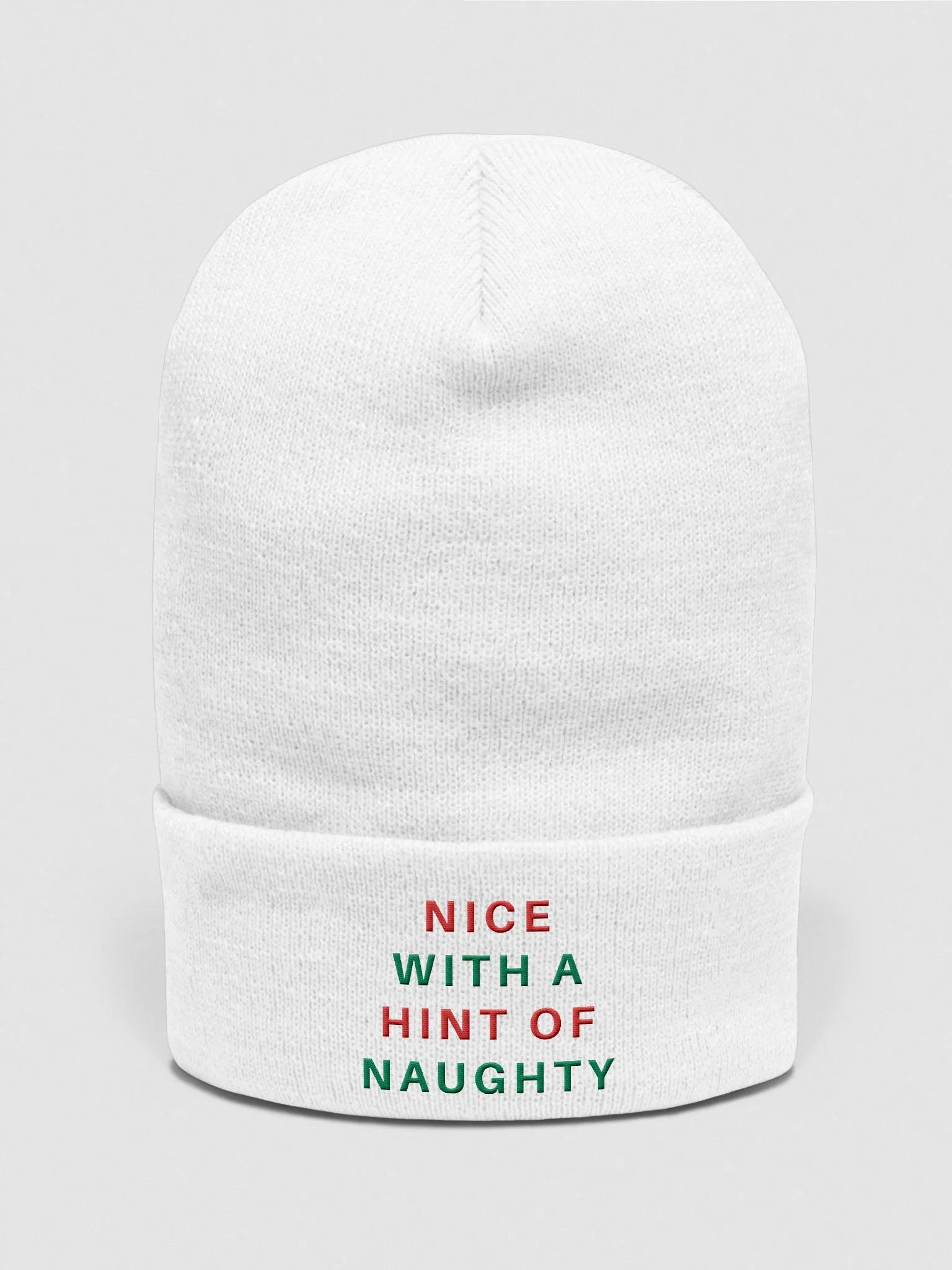 Nice & Naughty Embroidered Beanie product image (3)