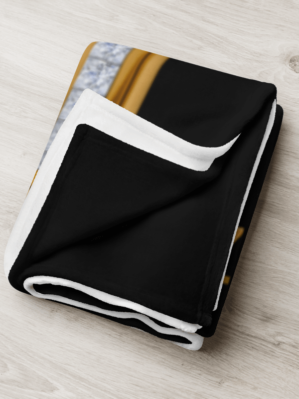 Lucrative Gold Diamonds Black Blanket product image (10)