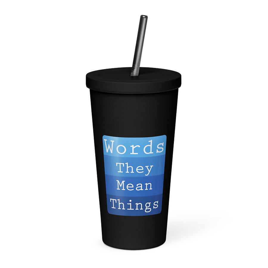 Words - They Mean Things Insulated Tumbler w/Straw product image (1)