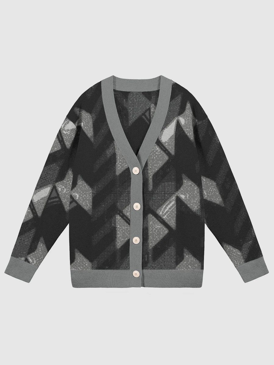 Knitted Gray Houndstooth Cardigan product image (1)
