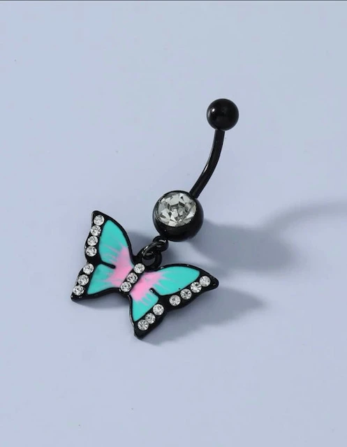 DECOR MULTI COLOR BUTTERFLY BELLY RING product image (3)