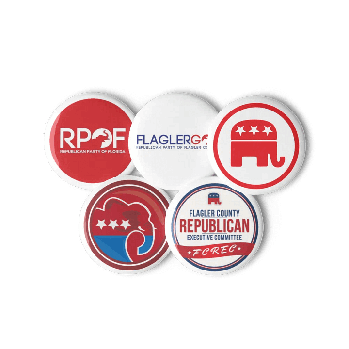 Flagler County Republican Executive Committee Button Set (5-Pack) product image (3)