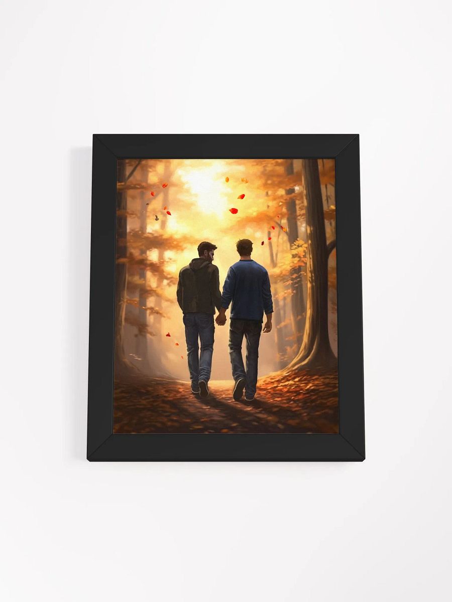 Fall Romance - Gay Couple Framed Poster product image (2)