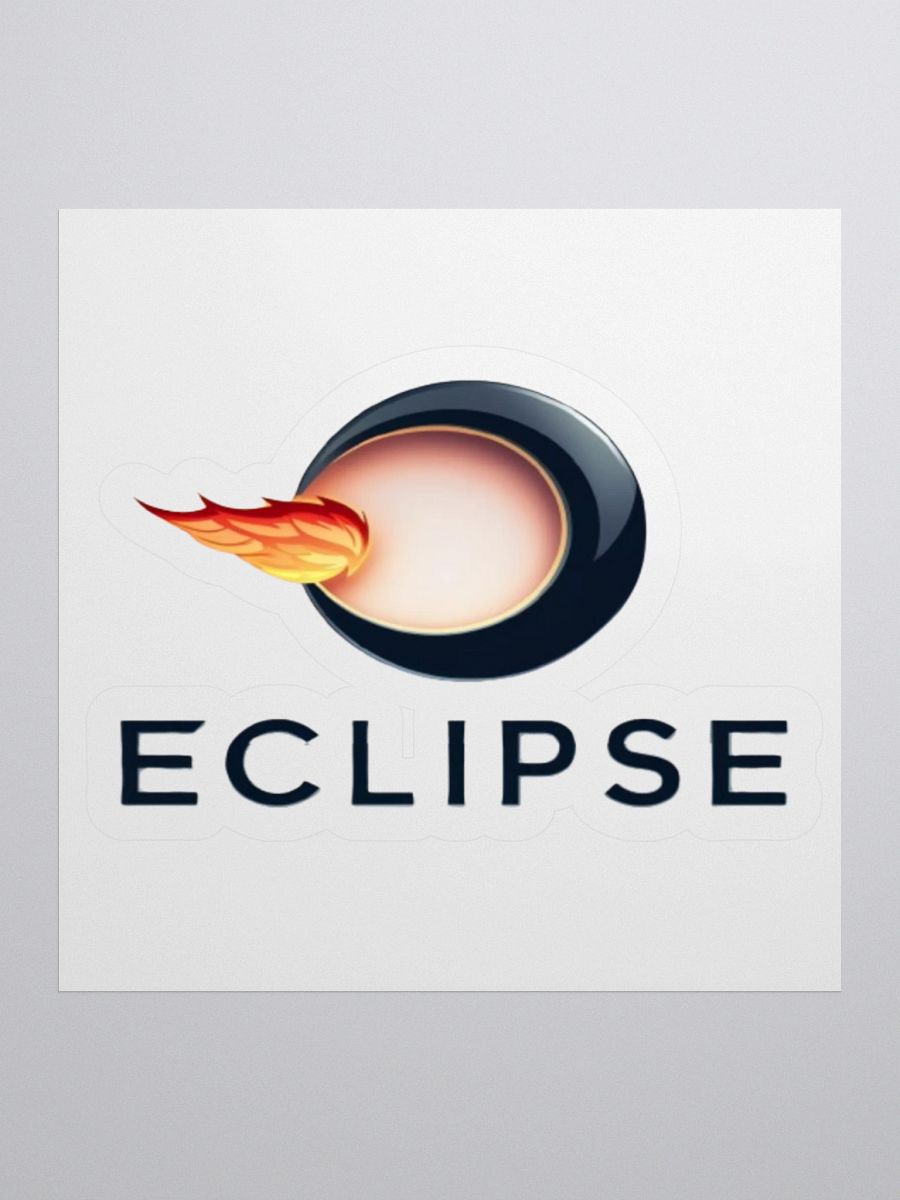 Eclipse Vinyl Sticker - Celestial Eclipse with Flame Design product image (2)