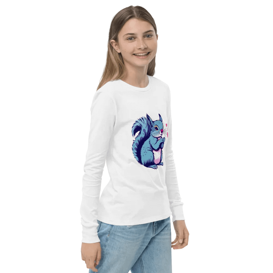 Squirrel Love Youth Long Sleeve Tee product image (4)