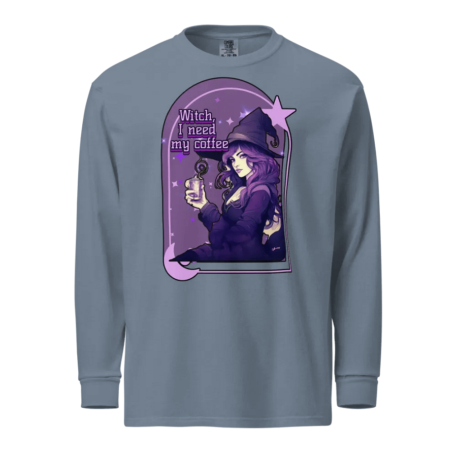Mystical Witch's Coffee heavyweight long sleeve tee product image (1)