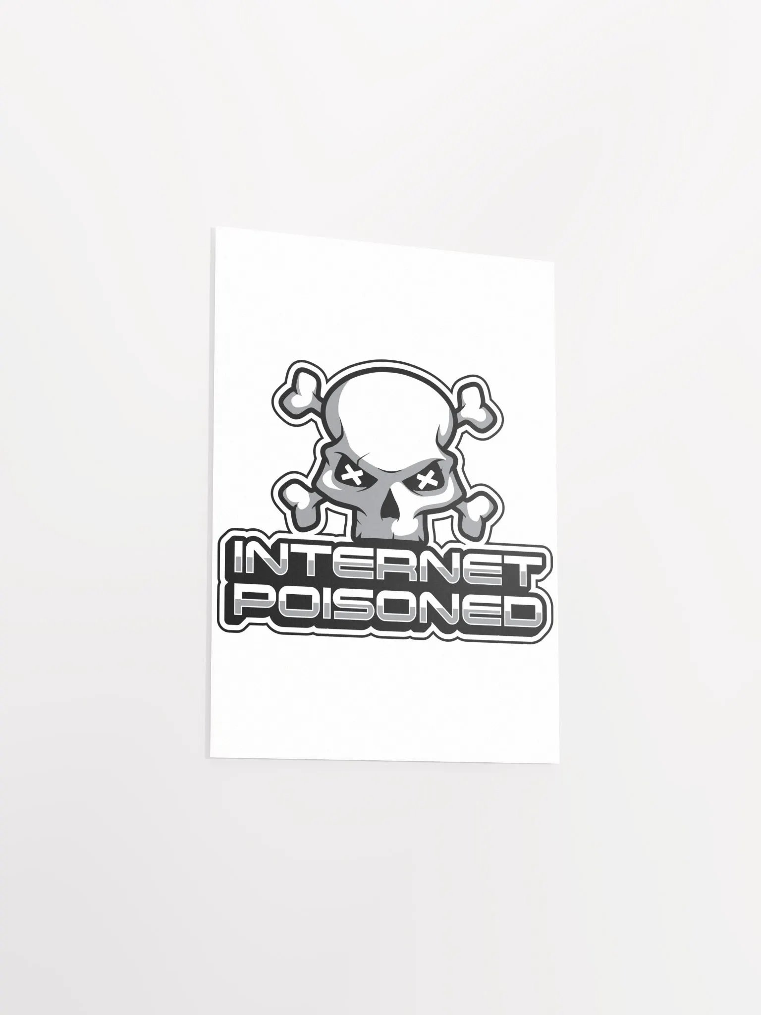 Internet Poisoned Y2K Poster – Funny Skull Meme Wall Art product image (3)