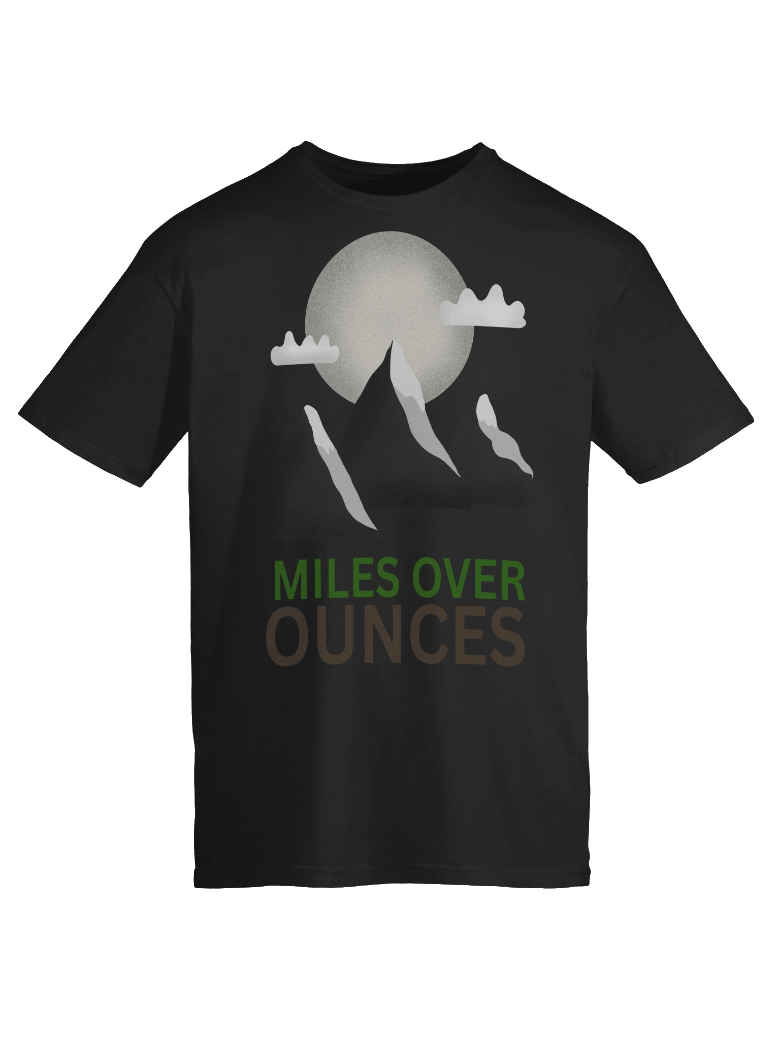 MILES OVER OUNCES Ultralight Backpacking T-Shirt product image (74)