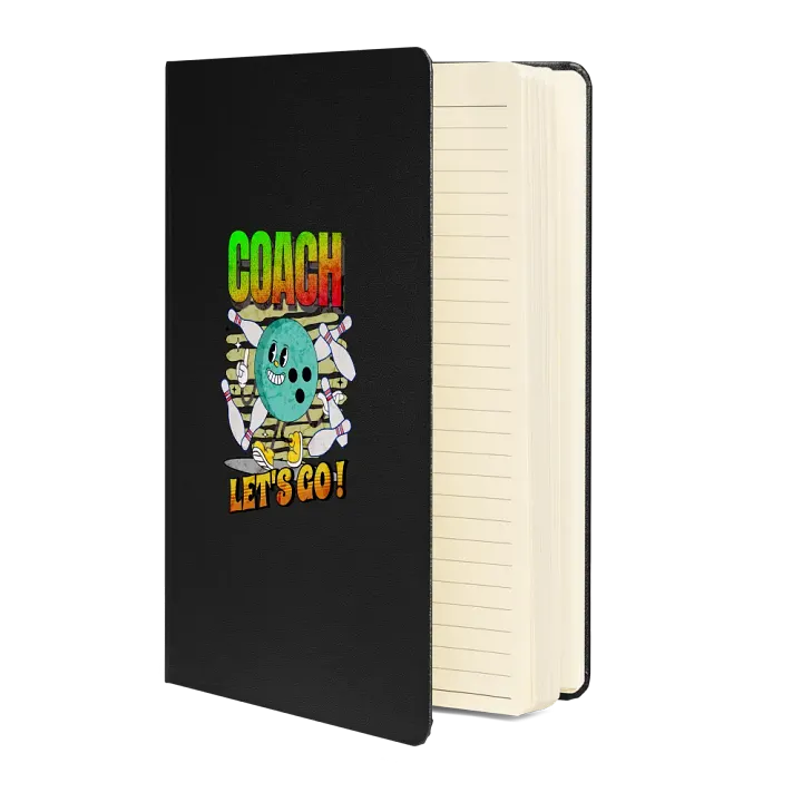 Retro Mascot Coach Bowling Motivational Hardcover Journal product image (2)