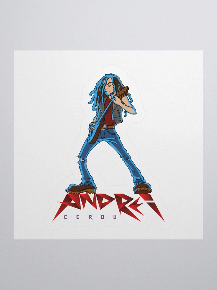 Rockstar Guitar Kiss Cut Stickers product image (1)