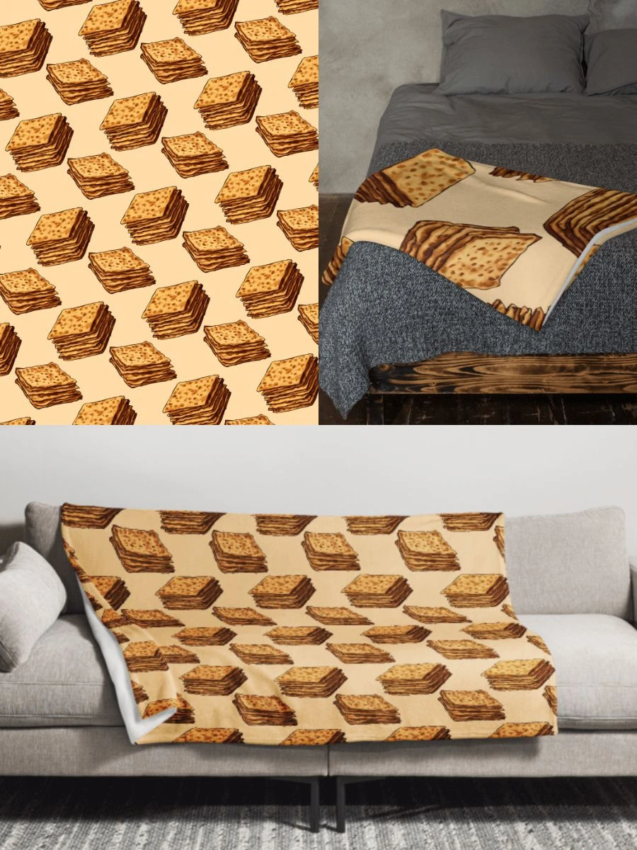 Passover Blanket with Matzah Pattern product image (1)