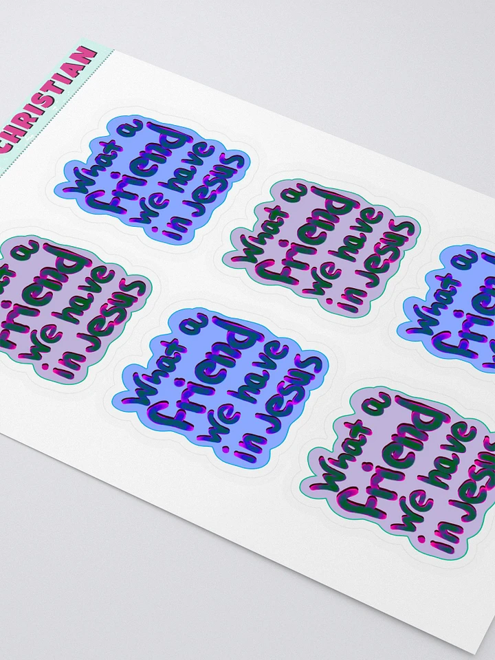 Purple & Blue- What A Friend We Have In Jesus Sticker Sheet product image (2)