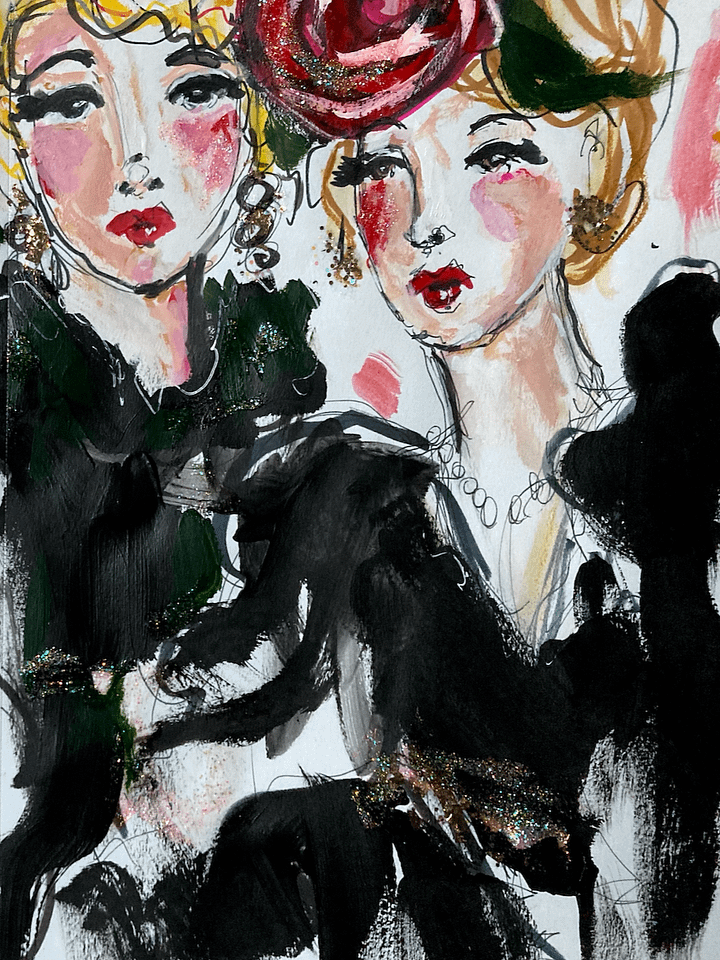 The Two Ladies Drawing - Printable / Digital Download product image (1)