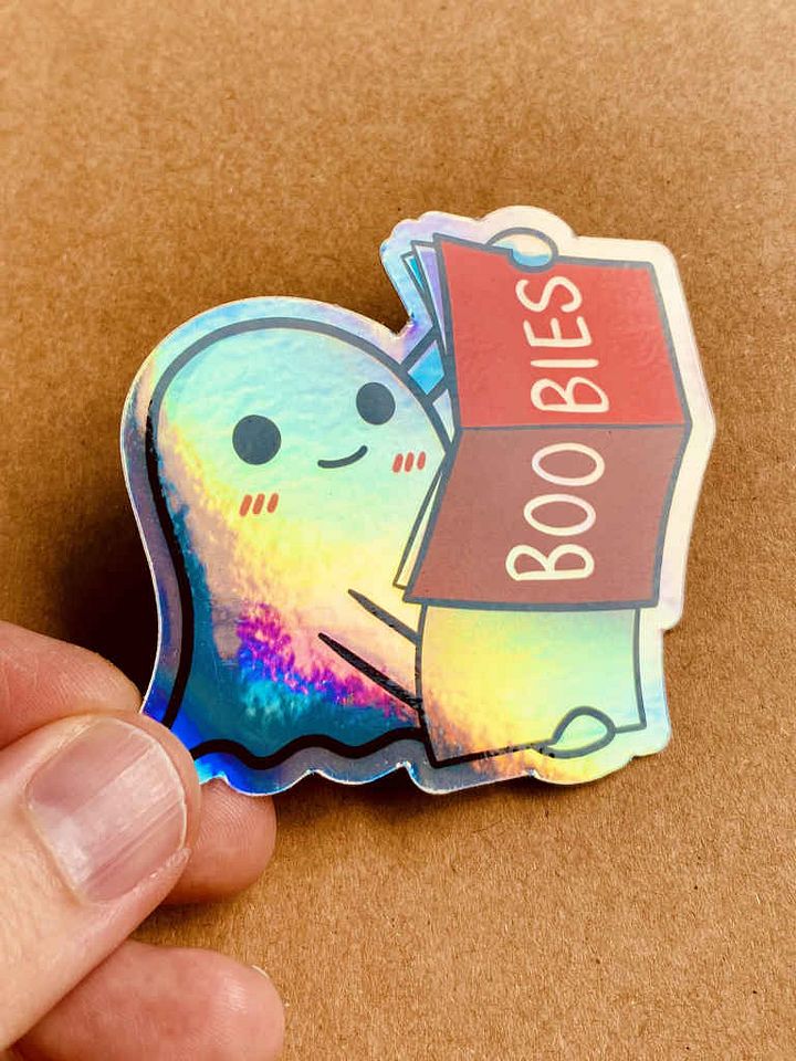 Peek-a-Boo Holographic Sticker product image (1)