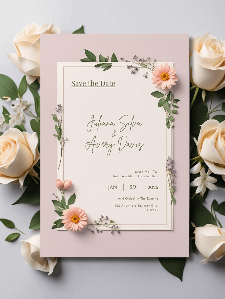 Minimalistic Save The Date Card - Dizynai (DSD-10) product image (1)