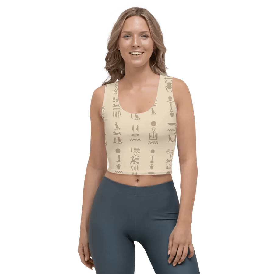 Isis Beige Crop Top Shirt Tank Top product image (1)