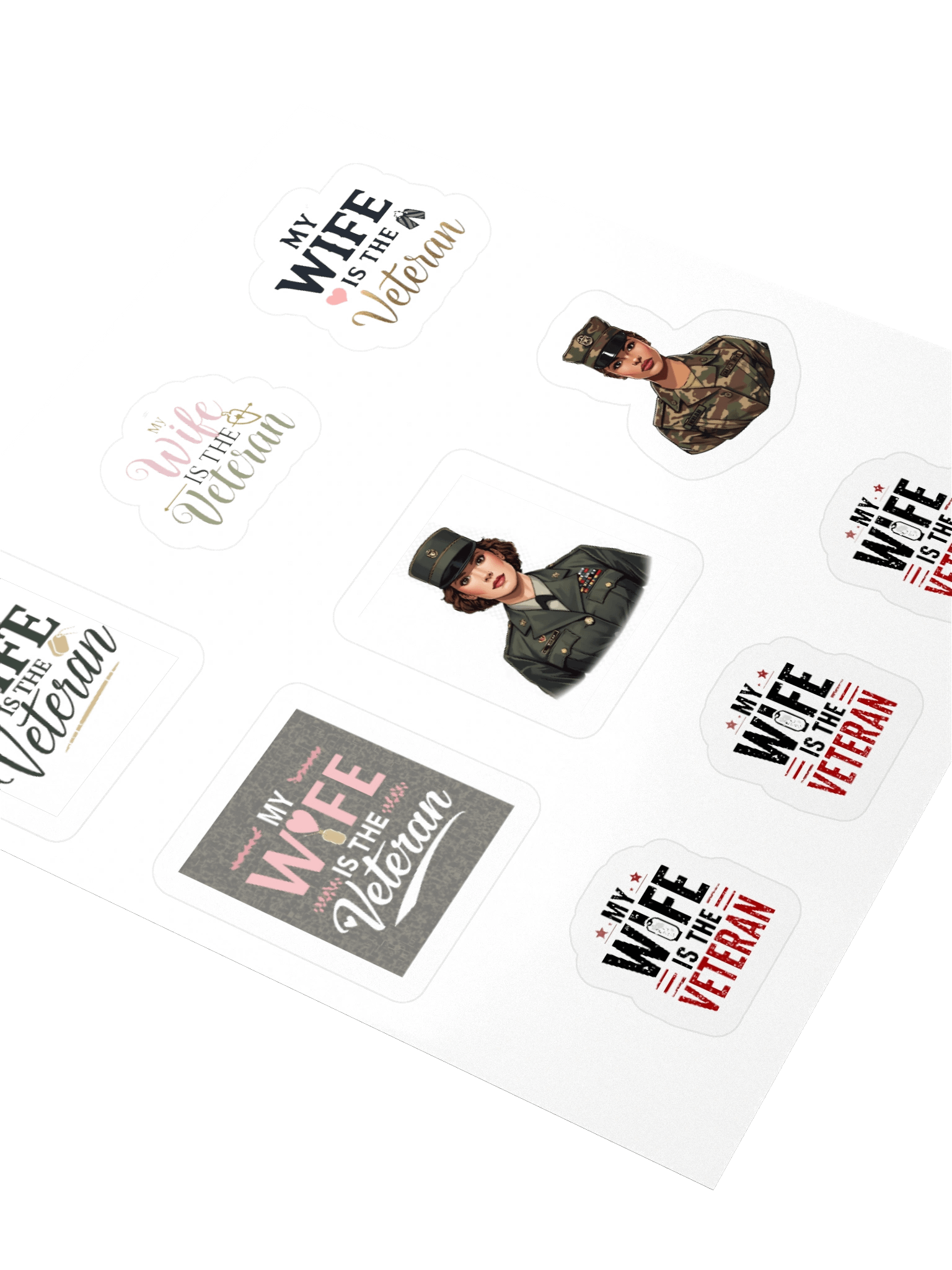 My Wife Is The Veteran Vinyl Sticker product image (5)