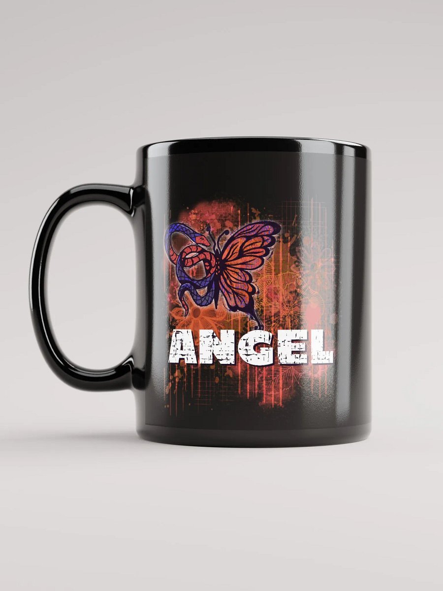 Black Mug Angel Distressed Snake Butterfly product image (11)
