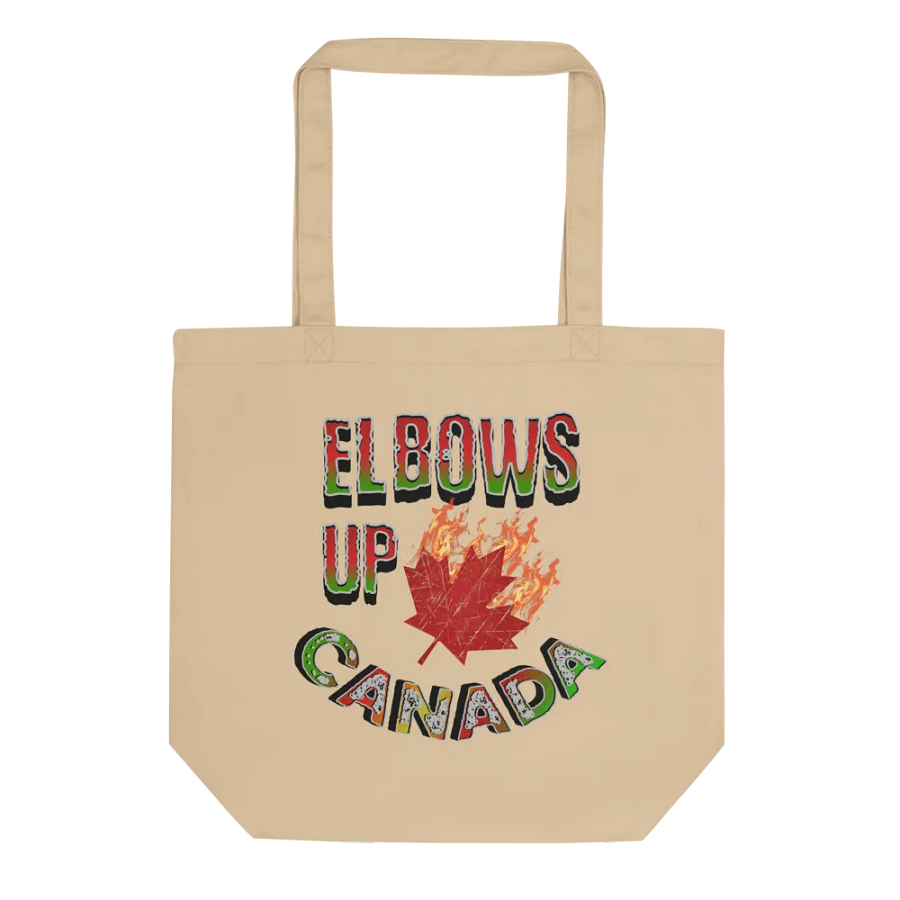 Elbows Up Canada Flaming Maple Leaf Eco Tote product image (1)