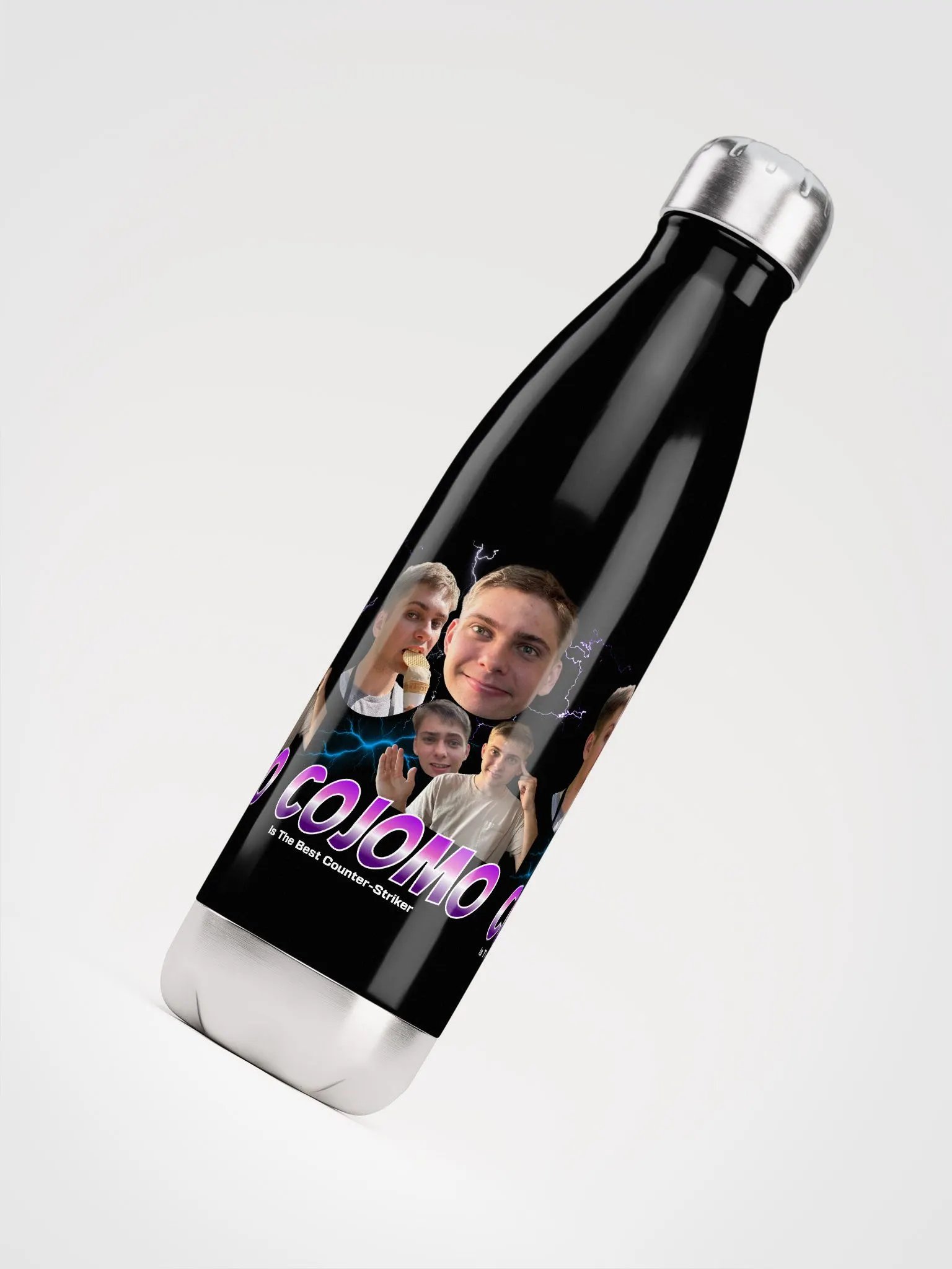 CoJoMo Is The Best Counter-Striker Funny Hip Hop Graphic Water Bottle product image (4)
