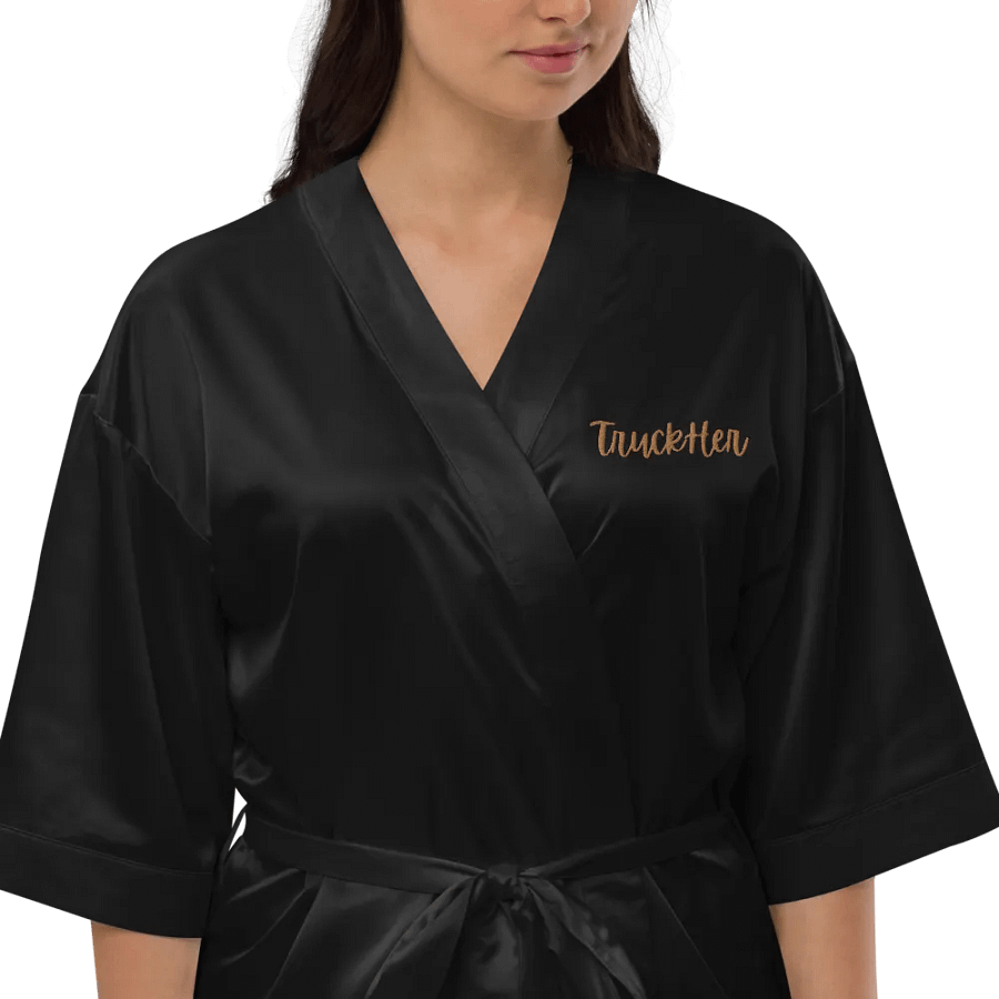 TruckHer Embroidered Satin Bath Robe product image (1)