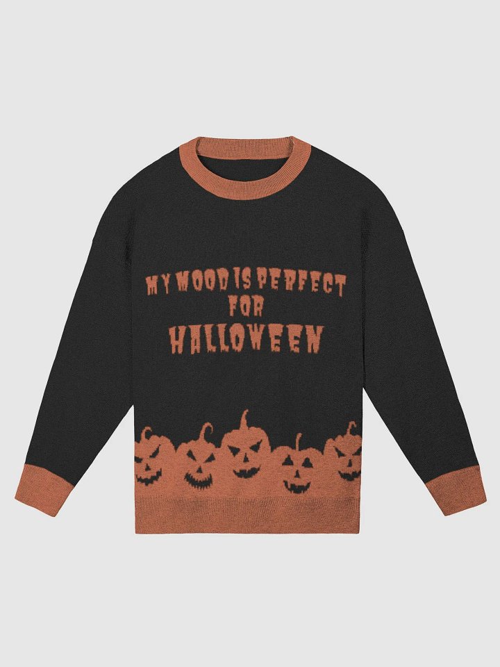 Halloween knitted sweater. "My mood is perfect for Halloween" product image (4)