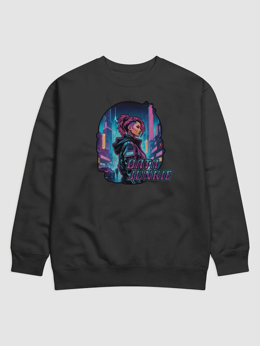 Neon Data Junkie Cyberpunk Sweatshirt product image (1)