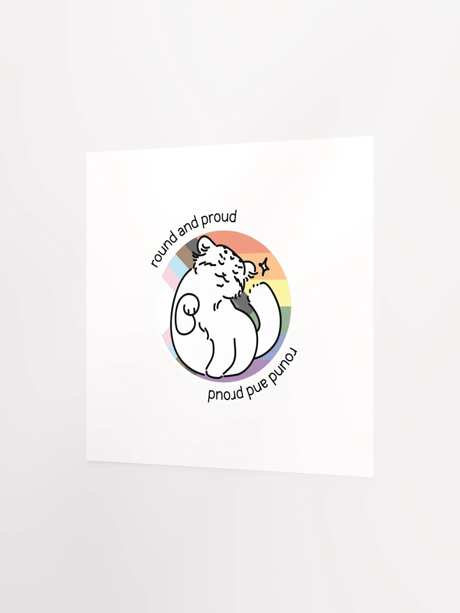 Round and Proud Manul Pride Pastels Version - Matte Poster product image (2)