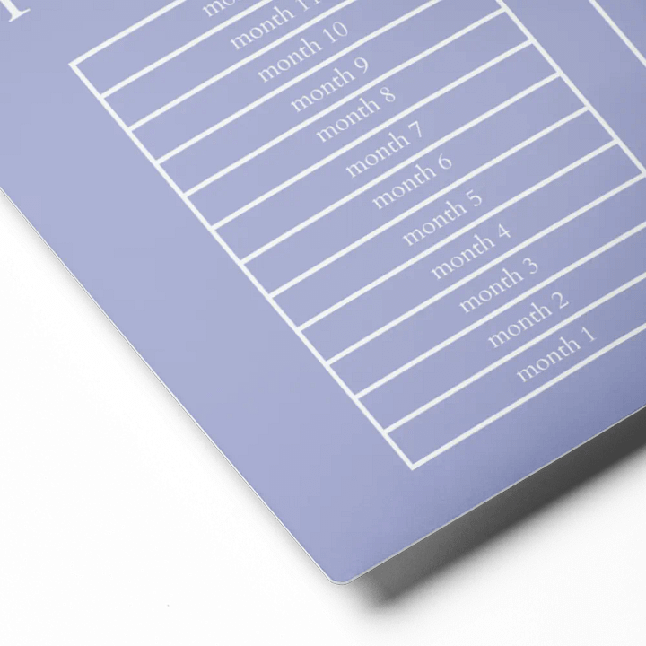 HIGHFALUTIN ANNUAL RENT TRACKER (white design 12) product image (2)