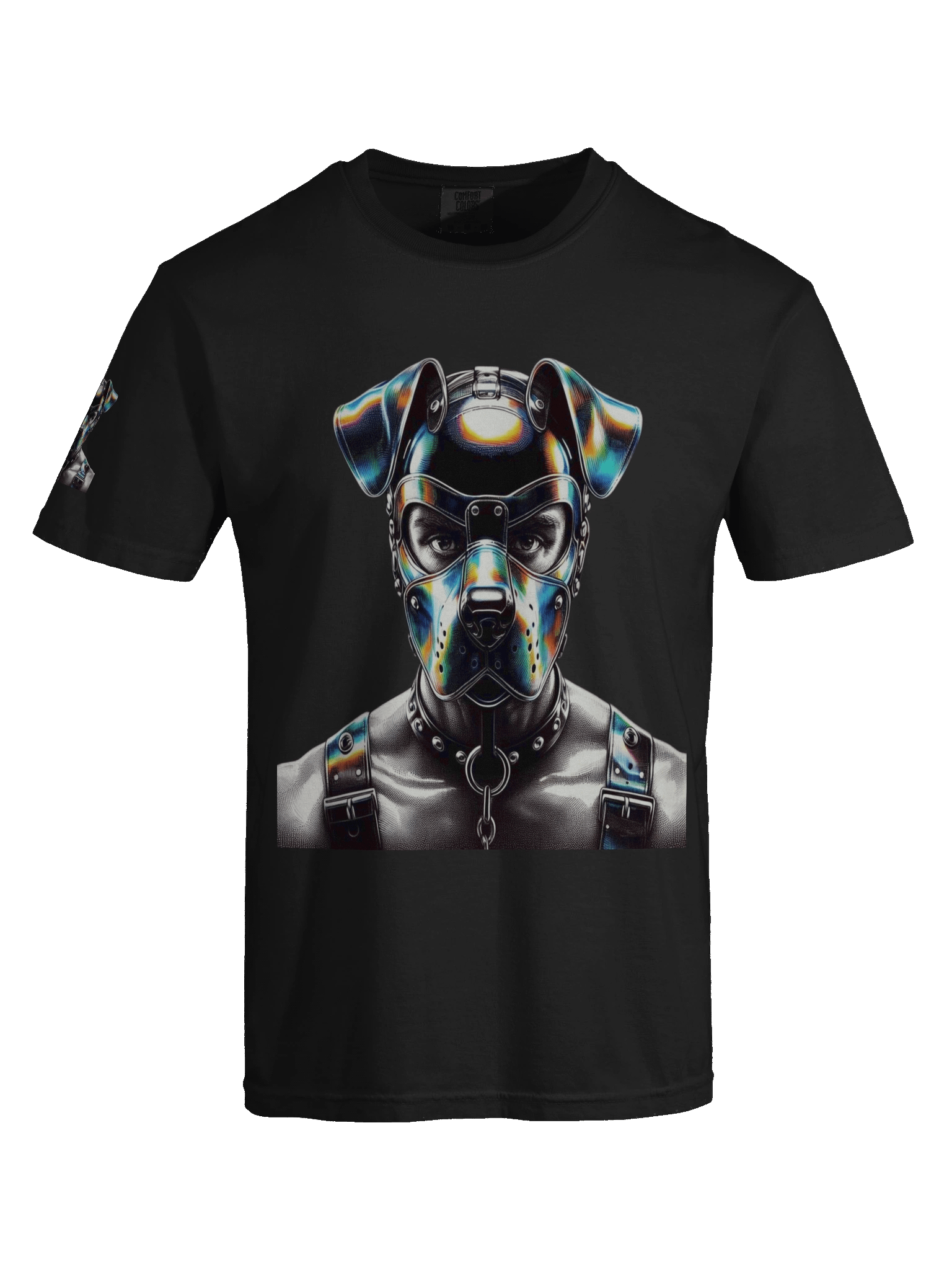 Limited Time Offer Lucky DIP bonus! Pup Play - CyberPop Pup Gay Leather Bar NYC Pride Graphic Design T-Shirt product image (57)